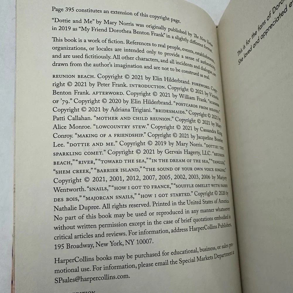 Reunion Beach: Stories Inspired By Dorothea Benton Frank by Elin Hilderbrand etc